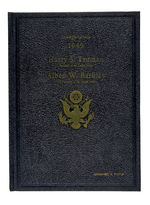 SERIALLY NUMBERED PERSONALIZED HARD COVER "LIMITED DELUXE EDITION TRUMAN-BARKLEY OFFICIAL INAUGURAL