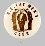 "N.E. FAT MEN'S CLUB" BESTOWNS CROWN BUTTON.