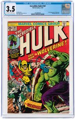 "INCREDIBLE HULK" #181 NOVEMBER 1974 CGC 3.5 VG- (FIRST WOLVERINE).