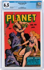 "PLANET COMICS" #40 JANUARY 1946 CGC 6.5 FINE+.