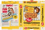 POST "CRISPY CRITTERS" FILE COPY CEREAL BOX FLAT WITH "LINUS THE LION FUN BOOK" OFFER.