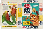 POST "SUGAR CRISP" FILE COPY CEREAL BOX FLAT WITH "CAPTAIN FLINT PIRATE CUT OUTS" OFFER.