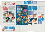 POST "ALPHA-BITS" FILE COPY CEREAL BOX FLAT WITH "THE MIND READER" GAME.