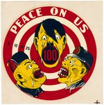 WWII RARE "PEACE ON US" ANTI-AXIS URINAL TARGET.