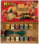 "MAZDA DISNEYLIGHTS - DUMBO" RARE BOXED CHRISTMAS LIGHTS SET.