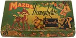 "MAZDA DISNEYLIGHTS - BAMBI" RARE BOXED CHRISTMAS LIGHTS SET.