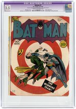 "BATMAN" #7 OCTOBER-NOVEMBER 1941 CGC RESTORED APPARENT 3.5 MOD./EXT. (B-4) VG-.