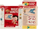 NABISCO "SUGAR SWEET WHEAT HONEYS" FILE COPY CEREAL BOX FLAT WITH "HOPPING FROG" OFFER.