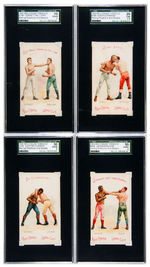 1893 N266 RED CROSS TOBACCO "BOXING POSITIONS AND BOXERS" SGC GRADED LOT OF 16.