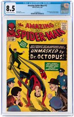 "THE AMAZING SPIDER-MAN" #12 MAY 1964 CGC 8.5 VF+.