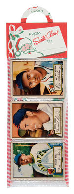 CHRISTMAS RACK PACK WITH 12 TOPPS 1952 BASEBALL CARDS.