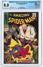 "THE AMAZING SPIDER-MAN" #51 AUGUST 1967 CGC 8.0 VF.