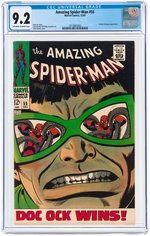 "THE AMAZING SPIDER-MAN" #55 DECEMBER 1967 CGC 9.2 NM-.