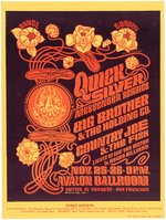 FAMILY DOG FD-36 & FD-58 CONCERT POSTER PAIR FEATURING QUICKSILVER MESSENGER SERVICE.