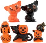 ROSBRO ROSEN HALLOWEEN CATS & DOG CANDY TOYS LOT.