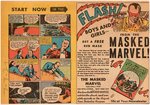 THE MASKED MARVEL "KEEN DETECTIVE FUNNIES" RARE PROMOTIONAL SHEET.
