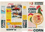KELLOGG'S "CORN FLAKES" FILE COPY CEREAL BOX FLAT WITH "BOMB SIGHT" OFFER.