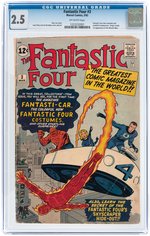 "FANTASTIC FOUR" #3 MARCH 1962 CGC 2.5 GOOD+ (FIRST FANTASTIC FOUR IN COSTUME).