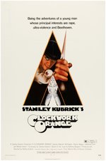 "A CLOCKWORK ORANGE" ONE SHEET MOVIE POSTER (RATED R RELEASE).