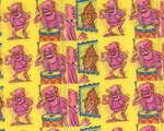 "GENERAL MILLS FRANKEN BERRY MONSTER ACTION RING" UNCUT FLICKER SHEET.