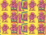 "GENERAL MILLS FRANKEN BERRY MONSTER ACTION RING" UNCUT FLICKER SHEET.