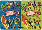 MEGO FANTASTIC FOUR SET ON PIN PIN CARDS.