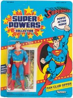 "SUPER POWERS" ACTION FIGURE SUPERMAN ON CARD.