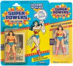 "SUPER POWERS" WONDER WOMAN CARDED VARIETY ACTION FIGURE PAIR.