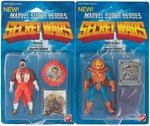 "MATTEL SECRET WARS" FALCON & HOBGOBLIN ON CARDS.