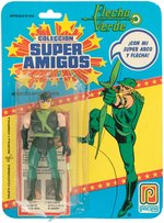 "SUPER POWERS SUPER AMIGOS" PACIPA GREEN ARROW ON CARD.