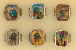 "SUPERMAN ACTION RING" 1960s SET WITH VENDING PAPER.