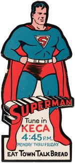 "SUPERMAN" RADIO PROGRAM DIE-CUT STICKER.