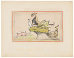 FERDINAND HORVATH SIGNED PRACTICAL PIG STORYBOARD DRAWING.