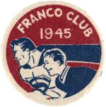 SUPERMAN/TIM RARE "FRANCO CLUB 1945" PATCH (YEAR VARIANT).