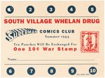 "SUPERMAN COMIC CLUB" WORLD WAR II PUNCH CARD.