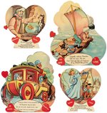 "PINOCCHIO" EXTENSIVE MECHANICAL VALENTINE CARD LOT.