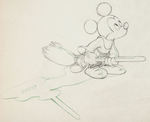 FANTASIA PRODUCTION ORIGINAL ART WITH MICKEY MOUSE AS SORCERER’S APPRENTICE.
