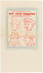 DETECTIVE/DICK TRACY IRON-ON TRANSFERS PROTOTYPE ORIGINAL ART PAIR.