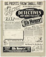 DETECTIVE/DICK TRACY IRON-ON TRANSFERS PROTOTYPE ORIGINAL ART PAIR.