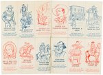 ROY ROGERS & WILD BILL HICKOK TRANSFERS PROTOTYPE ORIGINAL ART PAIR.