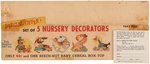 'BEECH-NUT BABY CEREAL" NURSERY DECORATORS PREMIUM PROTOTYPES ORIGINAL ART LOT.