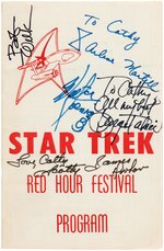 "STAR TREK" CAST & WRITERS-SIGNED SCI-FI CONVENTION PROGRAM BOOKLET.