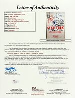 "STAR TREK" CAST & WRITERS-SIGNED SCI-FI CONVENTION PROGRAM BOOKLET.