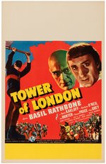 "TOWER OF LONDON" MOVIE WINDOW CARD.