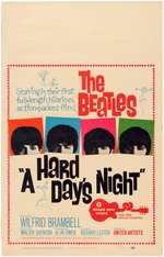 "THE BEATLES - A HARD DAY'S NIGHT" WINDOW CARD.