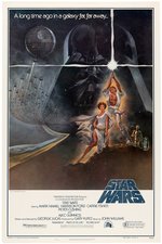 "STAR WARS" STYLE A ORIGINAL 1977 ONE SHEET MOVIE POSTER.