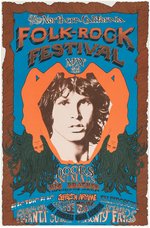 "THE NORTHERN CALIFORNIA FOLK-ROCK FESTIVAL" POSTER FEATURING THE DOORS & THE ANIMALS.