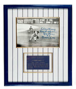 NEW YORK YANKEES DON LARSEN FRAMED AUTOGRAPH DISPLAY.