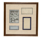 NEW YORK YANKEES CHARLIE KELLER FRAMED LETTER DISPLAY.