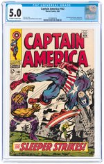 "CAPTAIN AMERICA" #102 JUNE 1968 CGC 5.0 VG/FINE.